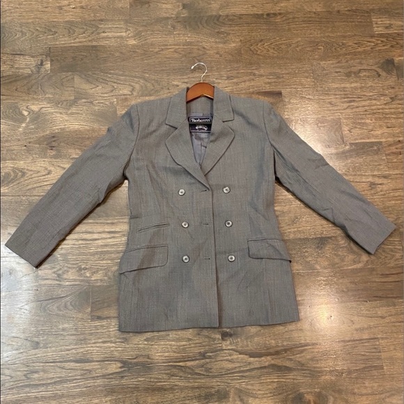🚫 SOLD 🚫Burberry Gray Y2K Dress Long Blazer sz. 6 - Picture 3 of 10